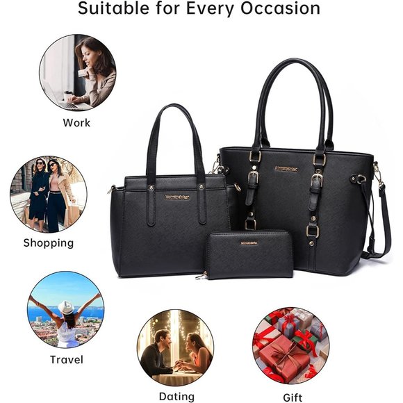 New Montana West Purses and Handbags for Women 3PCS Tote Purse and Walle… - Picture 6 of 6